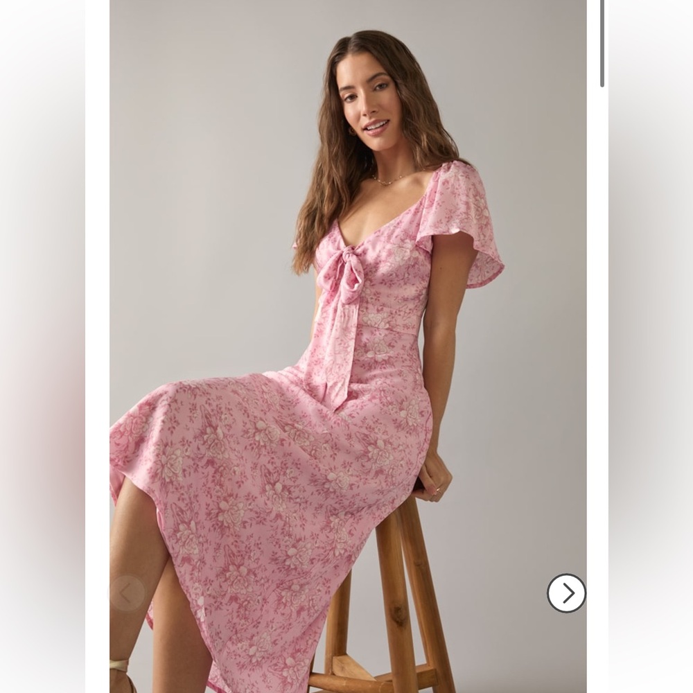 Francesca’s pink Floral Maxi Dress